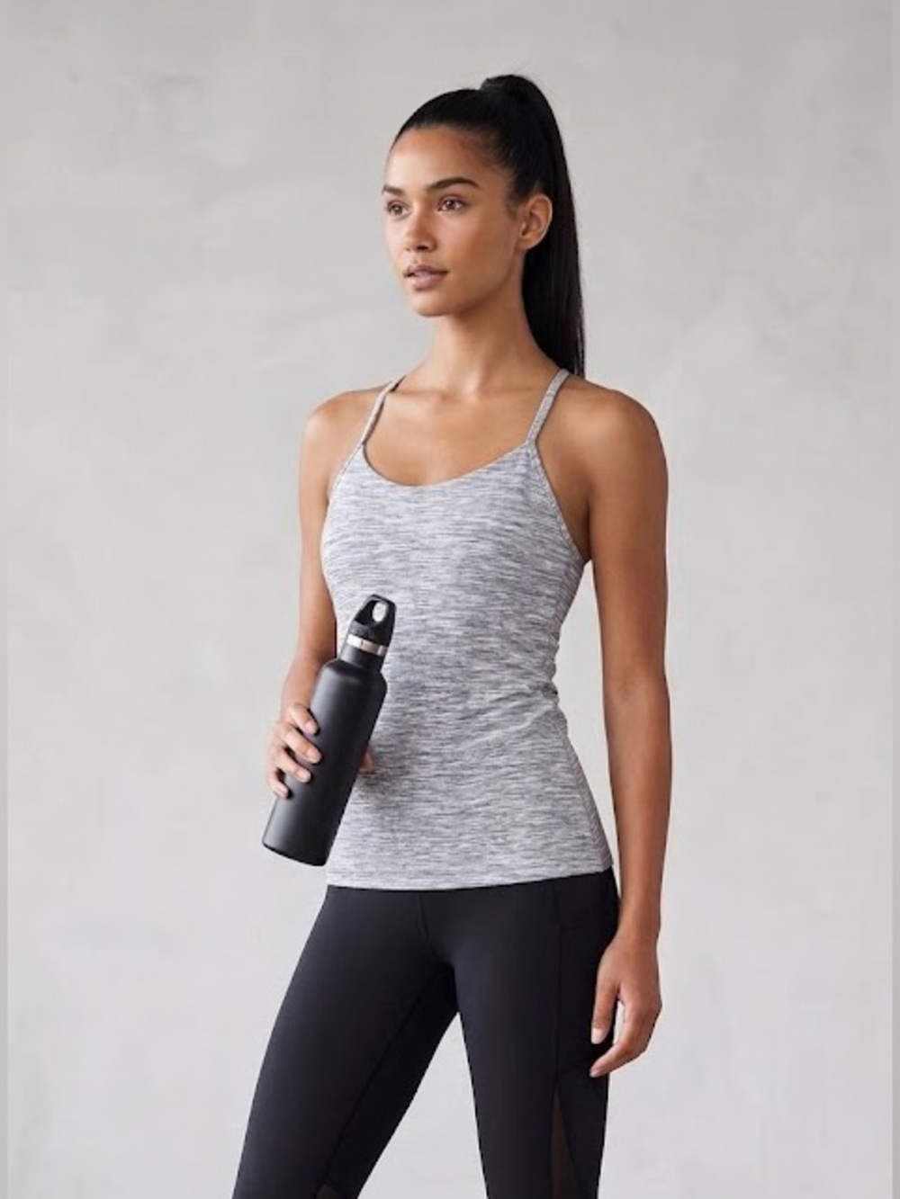 Lululemon Racerback Tank Top | Built-In Bra | Grey Space Dye US 4